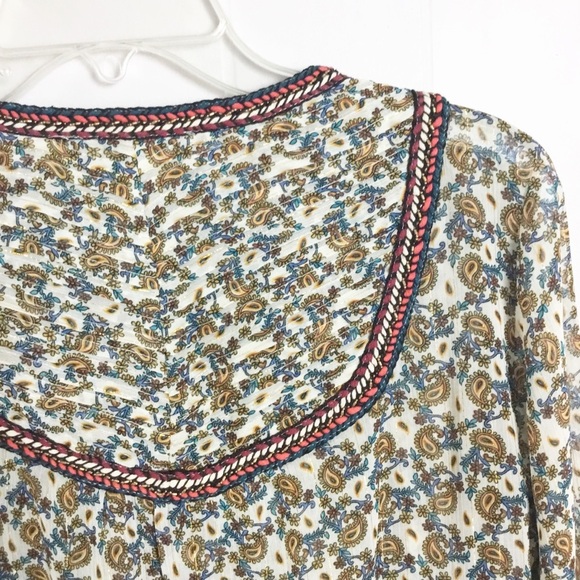 Daniel Rainn Boho Top Size S Long Sleeve Shirt - Picture 4 of 6